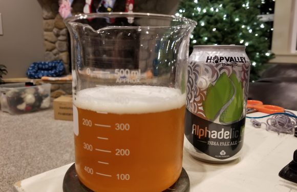 Hop Valley Alphadelic IPA (in a can)<span class='yasr-stars-title-average'><div class='yasr-stars-title yasr-rater-stars' id='yasr-overall-rating-rater-e2d87b2b80675' data-rating='4.3' data-rater-starsize='16'> </div></span>